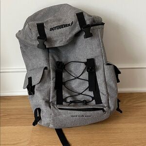 DOYOUEVEN Charcoal Backpack with Black Accents